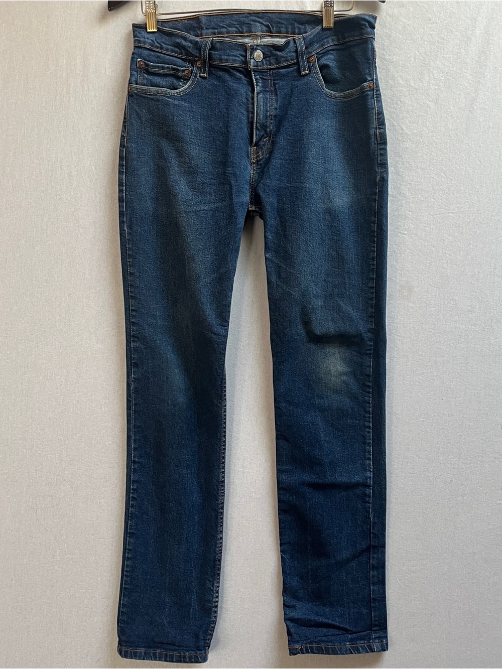 Levis 511 Size 33 Dark Blue Cotton Stretch Straight Fit Jeans